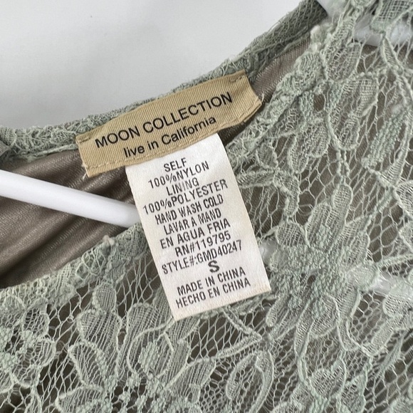 Moon collection green lace high low dress size S - Picture 4 of 7